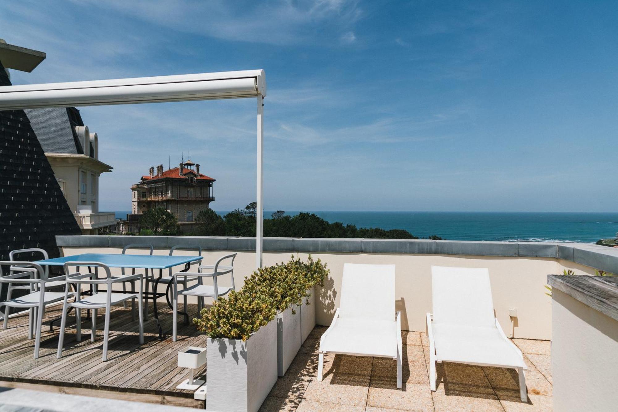 Appartement Piscine Terrasse 1 Min Plage Et Golf Бидар Экстерьер фото